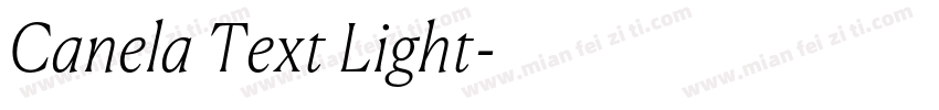 Canela Text Light字体转换